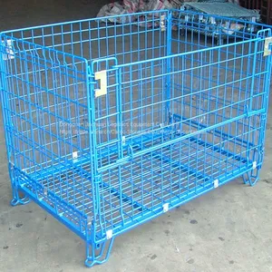 Stainless Steel Pallet Wire Mesh Storage Container For Warehouse thumbnail-1