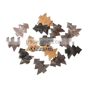 Natural Christmas Tree Birch Bark Ornaments Embellishments Findings thumbnail-2
