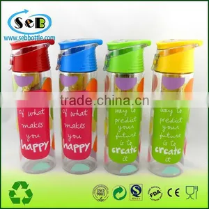 2016 New Custom Logo Plastic Tritan Sport Fruit Infuser Water Bottle With Infuser thumbnail-3