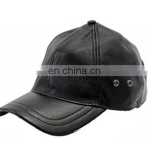 Black Brown Wine-red Unique Custom Leather Hat Baseball Hat thumbnail-6