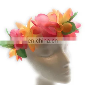 Mahalo Floral Leis Headband 12 PC Set Silk Headband Lei Headband Kauai Headband thumbnail-2