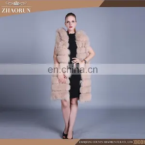 Hot-Selling Fur Coat Hooded / Fox Fur Long Vest / Fur Coat thumbnail-1