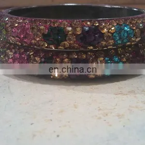 Lakh/lac Crystal Bangles thumbnail-1