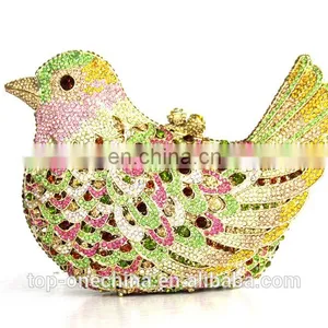 2016 Shining Bird Clutch Purse Crystal Stone Evening Bag thumbnail-2