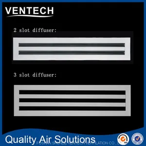Extruded Aluminum Adjustable Blades Supply Air Linear Slot Diffuser for Sidewall thumbnail-2