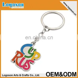Colorful Enamel Alphabet Custom Metal Key Chain thumbnail-1
