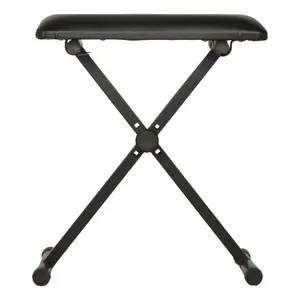 Wholesale Musical Instrument Leather Folding Adjustable Piano Stool Keyboard Bench Electronic Organ Stool thumbnail-2