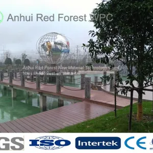 Green Eco Friendly Wood Plastic Composite Waterproof Decking Floor thumbnail-2