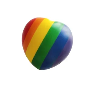 Hot Sale High Quality PU Foam Anti Stress Toys Rainbow Heart Shape Anti Stress Ball thumbnail-5