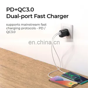 Custom LOGO JOYROOM New Products 2021 Charger UK Plug Mobile Charger 20W PD Phone Charger for Iphone 12 thumbnail-5