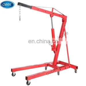 Small Portable Manual Foldable Shop Arm Crane/Hydraulic Shop Lift Crane thumbnail-4