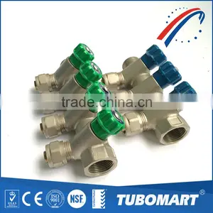 Professional Design Water Separator 45 Degree Brass Manifold for Floor System Parts thumbnail-2