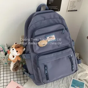High Capacity Backpack New Korean Nylon Cloth Backpack Fashion Trend Junior High School Students Schoolbag Backpack thumbnail-4