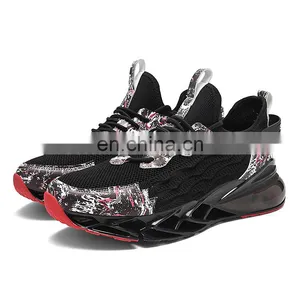 Factory Outlet Christmas Design Wholesale High Quality Men's Jogging Track and Field Breathable Customized Casual Sports Shoes thumbnail-5