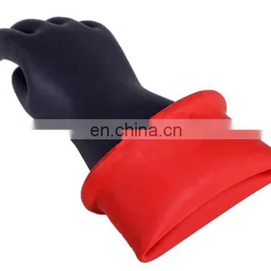 Long 26KV High Voltage Class 3 Electric Worker Safety Hand Protection Latex Rubber Insulating Gloves thumbnail-2