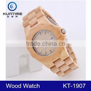 2015 Wholesale Wood Watch Vogue Wrist Wooden Watch for Men and Women With Customized Logo thumbnail-5
