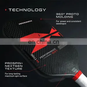 Thermoformed TorayT700 Carbon Fiber Exposed 3K Patterned Carbon Friction Skin USAPAPickleball Paddle thumbnail-3