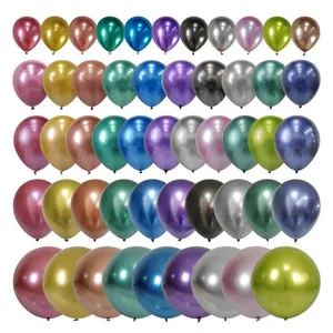 Custom Logo Globos Birthday Thick Latex Balloon Metallic Chrome Matt Latex Balloons for Birthday Balloon Party Decoration thumbnail-1