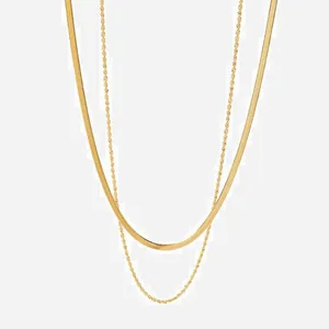 304 Stainless Steel Necklace With 18K Gold PVD Coating & Hypoallergenic Design thumbnail-1