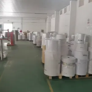 Cast Mirrow Coated Paper Jumbo Roll Hot Melt Adhesive Glassine Liner For Barcode Food Commodity Label Raw Material thumbnail-5