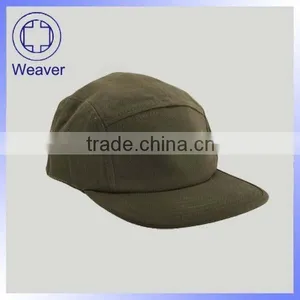 Distressed Cutom Blank 5 Panel Cap / Wholesale Cotton Custom Blank Camp Cap thumbnail-3