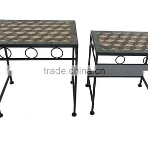 New Design Mosaic Tile Plant Stand for Indoor Table thumbnail-1
