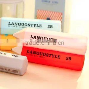 2016 Hot Selling Pencil Shape Silicone Zipper Pencil Case Cool Pen Bag thumbnail-2