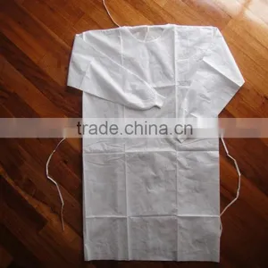 Disposable Non Woven White Isolation Gown Medical Protective Gown thumbnail-1