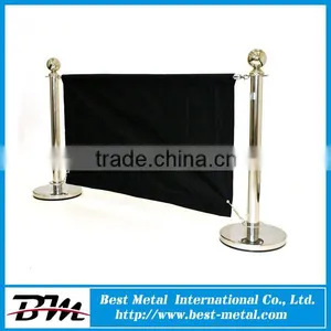 Ball Top Stainless Steel Breeze Barrier Stand thumbnail-1