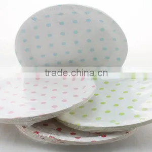 9 Inch Pink&White Striped Round Wedding Party Paper Plates,Paper Dish China Wholesales Quality Choice thumbnail-5