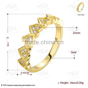 2015 New Popular Heart Pattern Light Weight Gold Ring for Girls thumbnail-3