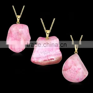 Charm Pink Cyrstal Diffuser Necklace Wholesale thumbnail-6