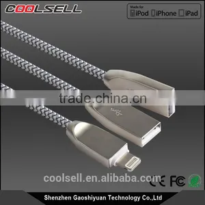 MFi Certified Cable Nylon Complex Braided Zinc Alloy 8pin USB Cable for Apple With MFi Approval for IPhone7/7plus thumbnail-4