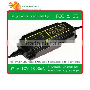 6v/12V Automatic Rechargeable Battery Charger 1A for Vehicle thumbnail-1