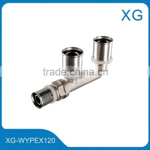 Yellow Gas Pipe Brass Press Fittings Union and Elbow/PE Pipe Brass Fittings thumbnail-1