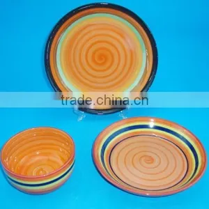 Round Hand Painted Porcelain Dinner Set, Wholesale Fine Porcelain Dinner Set thumbnail-3