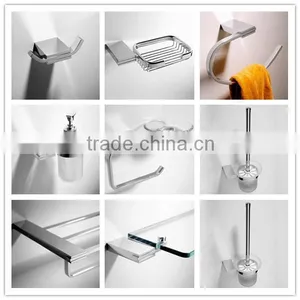 OEM Factory Supplier Home and Hotel Wall Mounted Brass Chromed Price Bathroom Set Bathroom Accessory thumbnail-1
