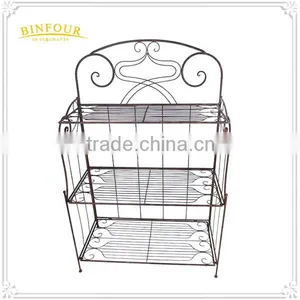 NEW Freestanding Painted Metal 3 Tire Shelf Display thumbnail-1
