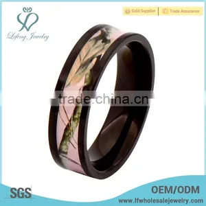 Beautiful Pink Realtree Titanium Rings,camo Promise Titanium Rings thumbnail-2