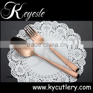 Copper Cutlery,stainless Gold Plated Flatware Quality Cutlery Set thumbnail-4