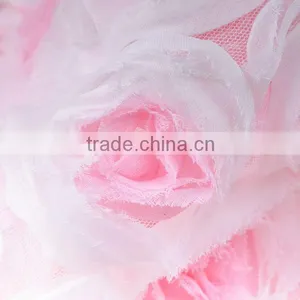 2014 Newest Design Three-dimensional Chiffon Rose Embroidery Lace Fabric Supplier's Choice thumbnail-2