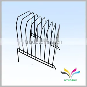 Magazine Rack Powder Coated Wire Metal Step File Divider Wall Magazine Rack thumbnail-1