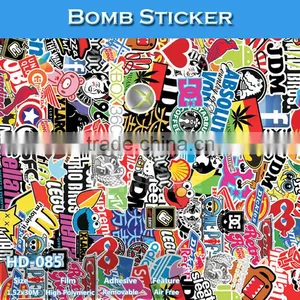 HD-083 Air Bubble Free High Definition Car Body Wrapping Film Design Bomb Sticker thumbnail-3