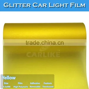 CARLIKE 0.3*10m Size Glitter Yellow Auto Headlight Vinyl Film thumbnail-2