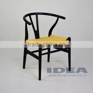 Replica Hans Wegner Y Chair - Beech Solid Wood in Black Color thumbnail-3