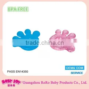 BPA Free Safe Handshape Water Filled Ring Baby Teether thumbnail-1