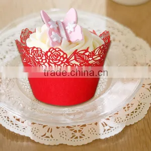 Rose Baking Cups for Cupcakes Cake Decorating Paper for Weddings thumbnail-1