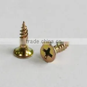 Yellow Zinc Cross Recessed Countersunk Head Tapping Screws DIN7982 thumbnail-1