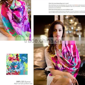 Wholesale Digital Print Square Silk Scarf /scarves/ Kerchief /headband/hijab /satin Silk Scarve thumbnail-5