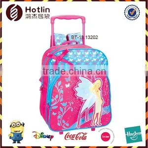 MAGIC WORLD Girls Eminent Trolley Backpack Bag With Wheels thumbnail-1
